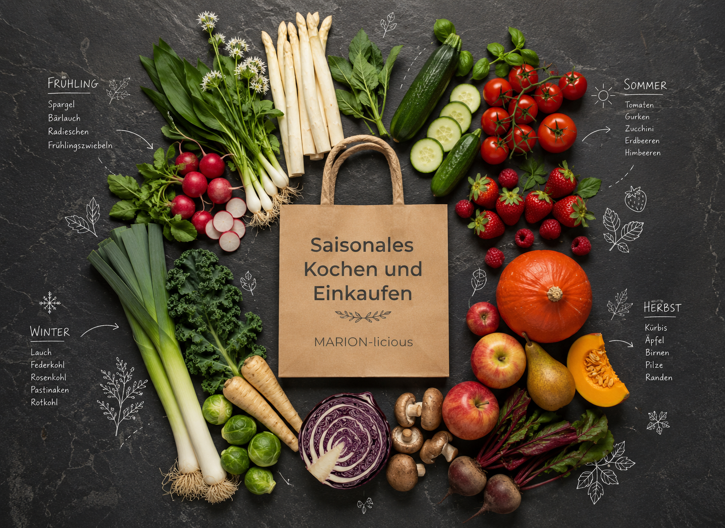 Saisonales Kochen und Einkaufen: Gut für uns, unser Portemonnaie und die Umwelt